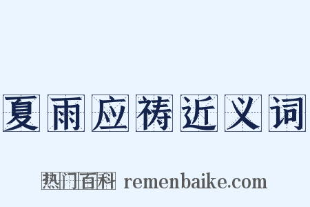 夏雨应祷近义词是什么意思的图片